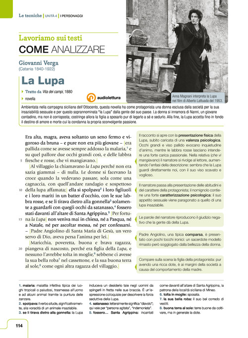 COME ANALIZZARE - La Lupa (G. Verga)