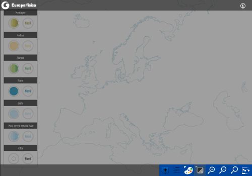 Europa: carta fisica interattiva