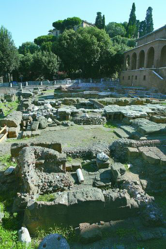 Area archeologica di Sant’Omobono con i resti di due templi arcaici