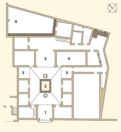 Pianta della Casa del Chirurgo a Pompei (Napoli)