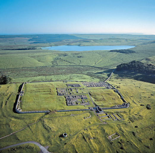 Veduta aerea del forte di Vercovicium presso Housesteads