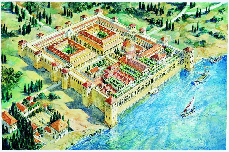 Disegno ricostruttivo del Palazzo di Diocleziano a Spalato