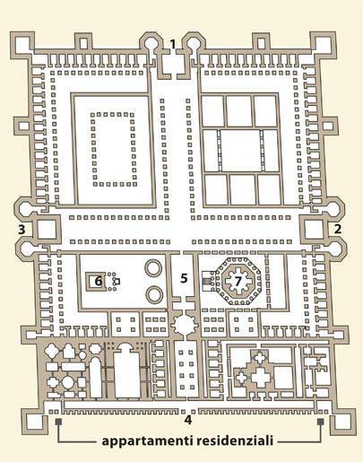 Pianta del Palazzo di Diocleziano