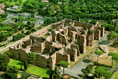 Vista aerea delle Terme di Caracalla