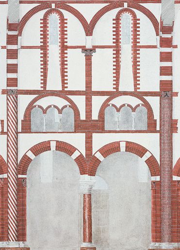 Spaccato della parete della navata centrale del Duomo di Modena