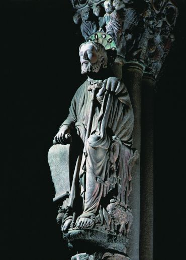 Trumeau del portale centrale della Cattedrale di San Giacomo
