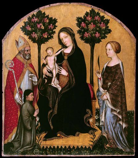 Madonna col Bambino, san Nicola, santa Caterina di Alessandria e donatore