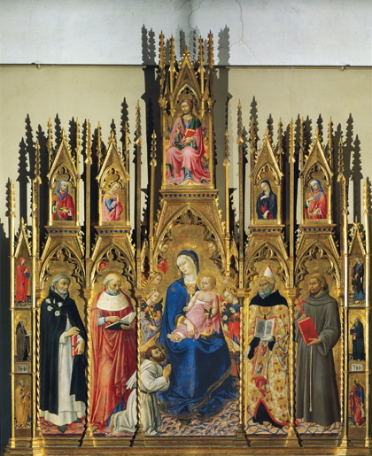 Madonna col Bambino, il Beato Giovanni Colombini e quattro santi