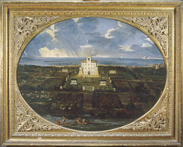 Veduta della Villa Sacchetti a Castelfusano