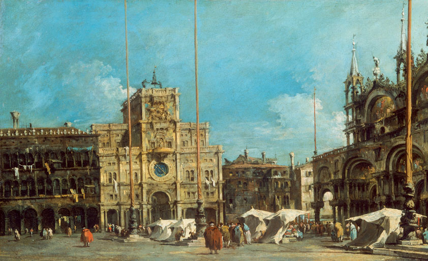 La torre dell’orologio in Piazza San Marco