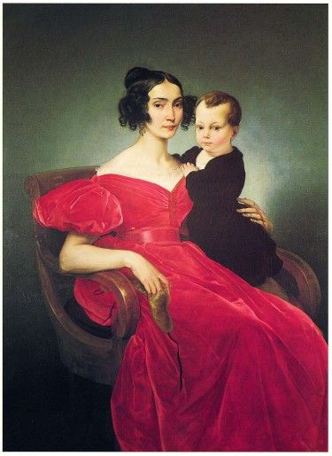 Ritratto della contessa Teresa Zumali Marsili con il figlio Giuseppe