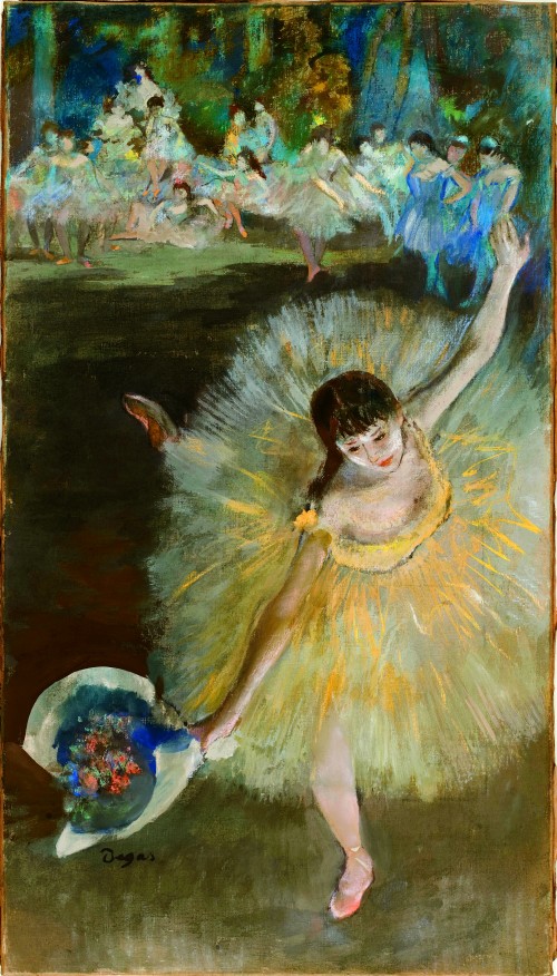 Ballerina con mazzo di fiori