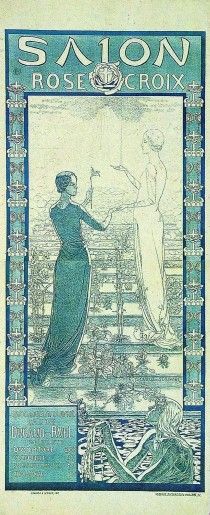 Affiche per il primo Salon de la Rose-Croix alla Galerie Durand-Ruel