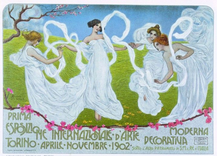 Manifesto disegnato per la Prima Esposizione Internazionale di Arte Decorativa Moderna