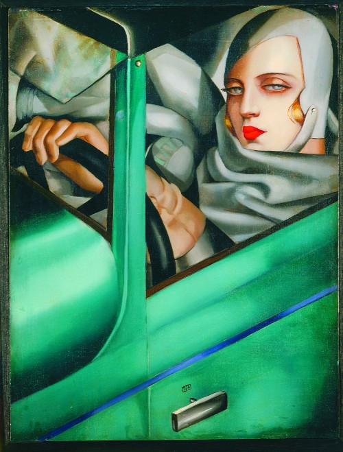 Autoritratto nella Bugatti verde