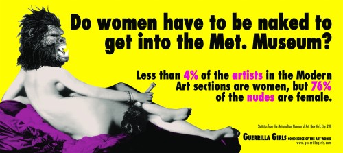 Do women have to be naked to get into the Met. Museum?