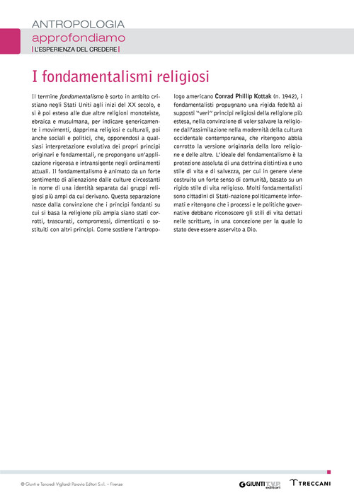 I fondamentalismi religiosi