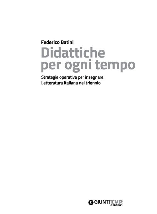 Didattiche per ogni tempo - Letteratura italiana