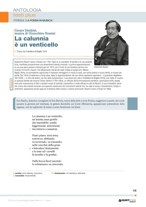 La calunnia è un venticello (C. Sterbini - G. Rossini)