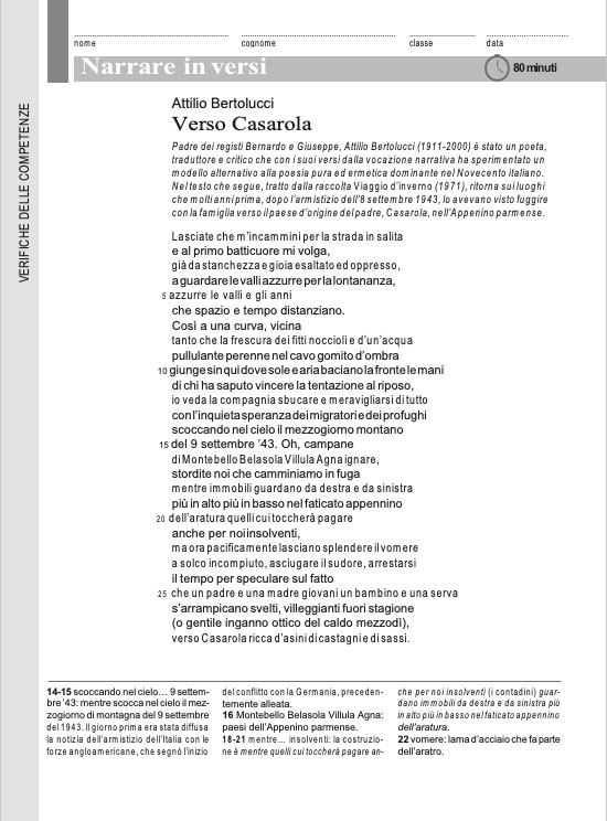 Verso Casarola (A. Bertolucci)
