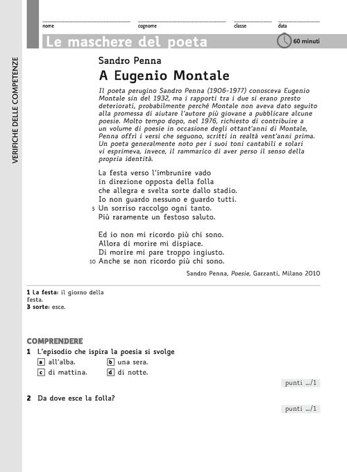 A Eugenio Montale (S. Penna)