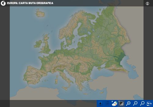 Europa: carta orografica interattiva