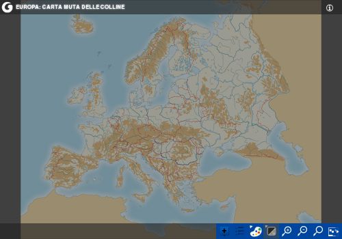Colline in Europa: carta interattiva