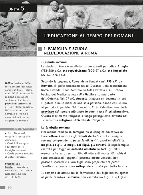L'educazione al tempo dei romani
