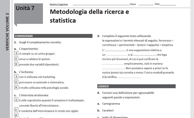 PSICOLOGIA - Metodologia della ricerca e statistica