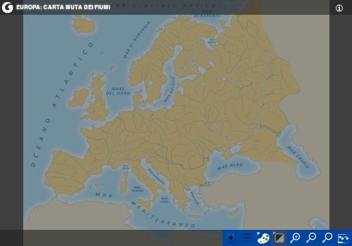 Carta muta dei fiumi europei