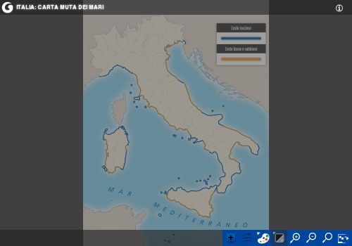 Carta muta dei mari italiani