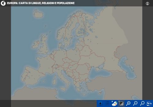 Carta di lingua, religioni e popolazione in Europa