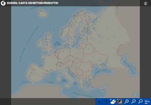 Carta dei settori produttivi in Europa