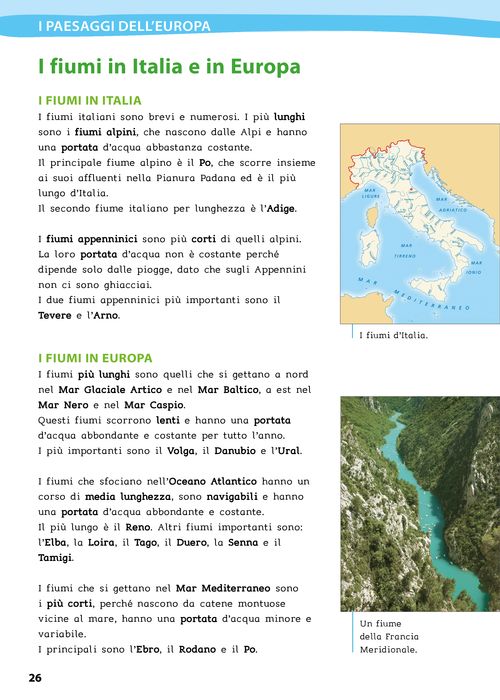 I fiumi in Italia e in Europa