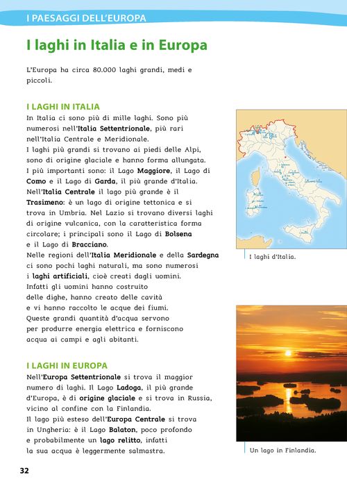 I laghi in Italia e in Europa