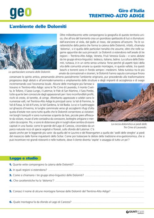 TRENTINO - ALTO ADIGE - L'ambiente delle Dolomiti