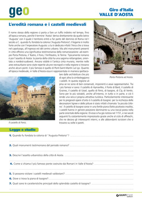 VALLE D'AOSTA - L'eredità romana e i castelli medievali