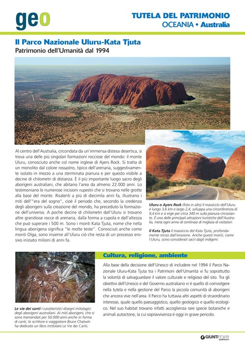 Australia: Il Parco Nazionale Uluru-Kata Tjuta
