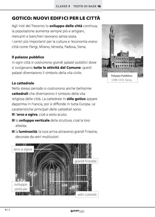 Gotico: nuovi edifici per le città
