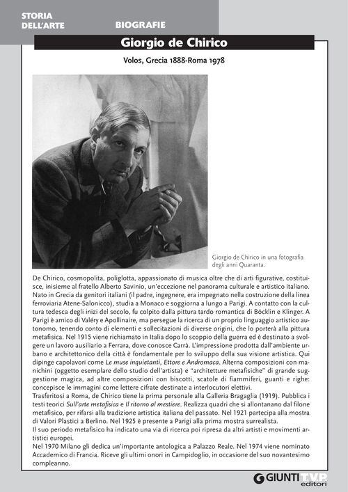 Biografia di Giorgio De Chirico