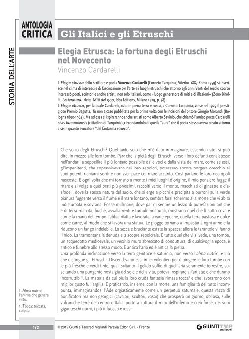 Elegia Etrusca (V. Cardarelli)