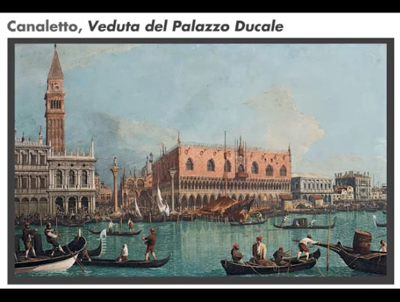 Dentro l'opera: Veduta di Palazzo Ducale (Canaletto)