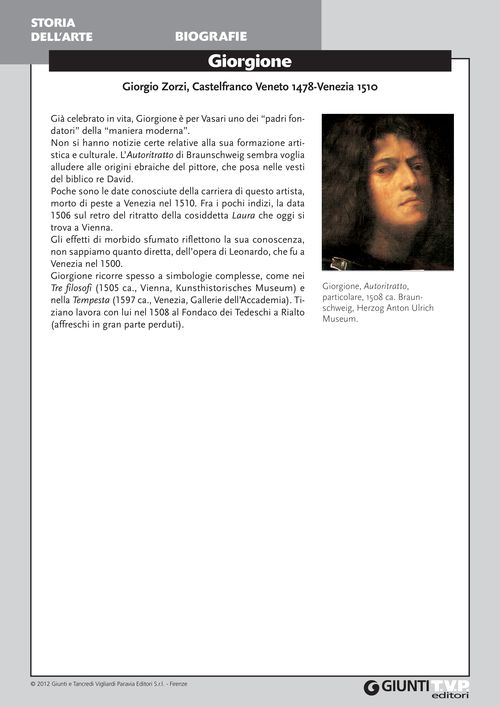 Biografia del Giorgione