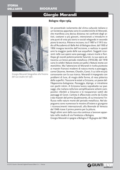 Biografia di Giorgio Morandi