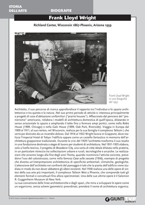 Biografia di Frank Lloyd Wright