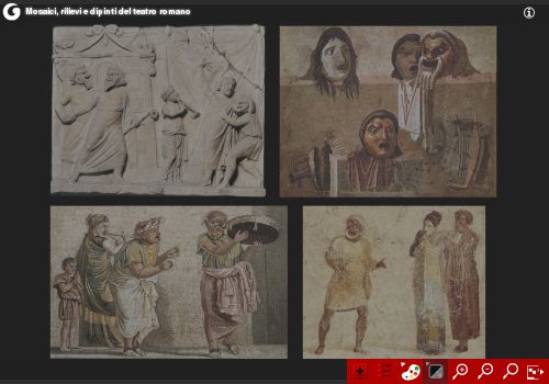 Mosaici, rilievi e dipinti del teatro romano