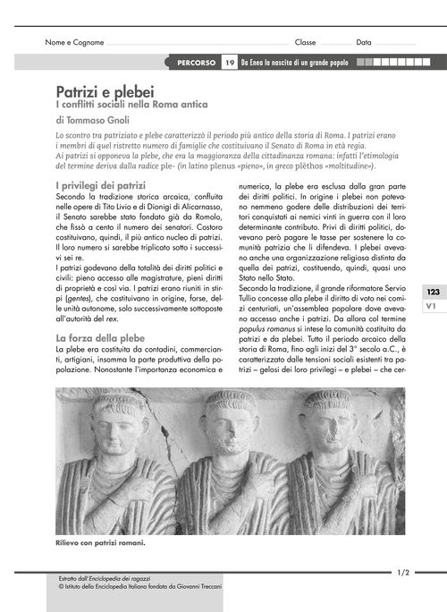 Patrizi e plebei: i conflitti sociali nella Roma antica