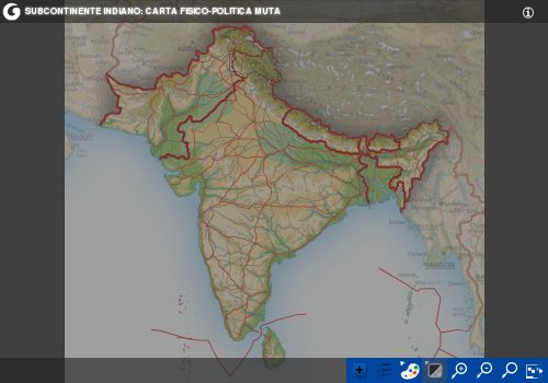 Subcontinente Indiano: carta interattiva
