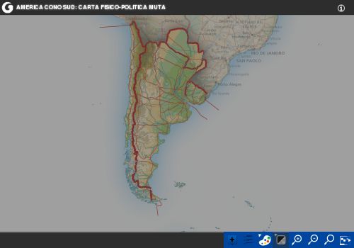 America Cono Sud: carta interattiva