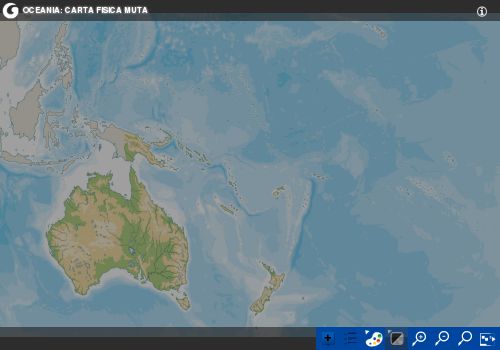 Oceania: carta fisica interattiva